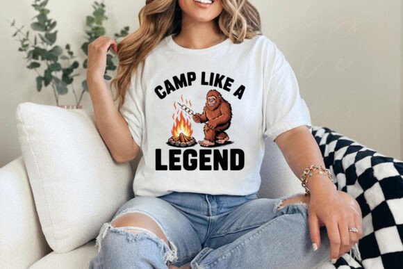 Camp Like a Legend: Bigfoot Camping PNG for Outdoor Design