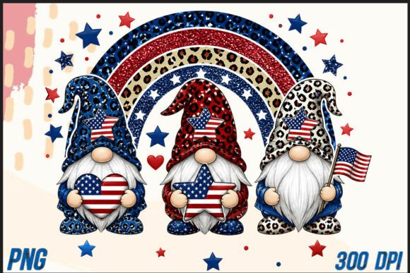Celebrate Every Season with Patriotic Gnome PNG Sublimation