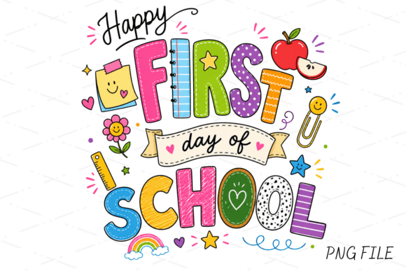 Celebrate the First Day of School with This Cheerful PNG Design