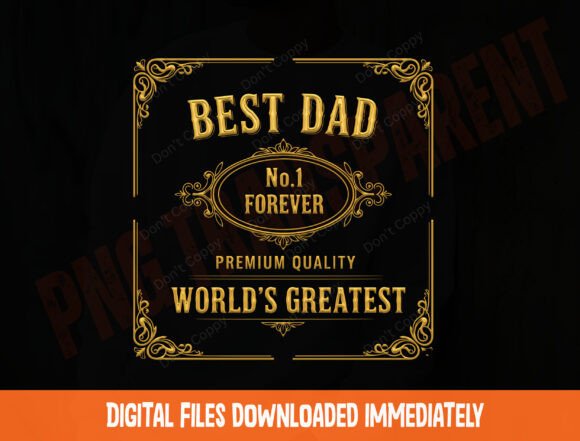 Father's Day PNG, Best Dad Png: A Vintage Tribute