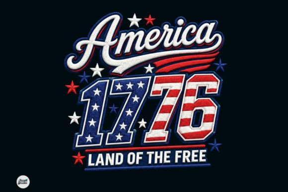 Faux Yarn America 1776 Patriotic PNG: A Bold Creative Asset
