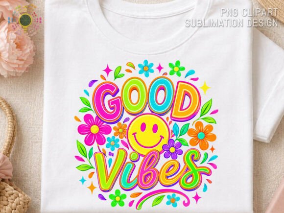 Good Vibes PNG: The Retro Summer Smiley Face Design for Creative Projects