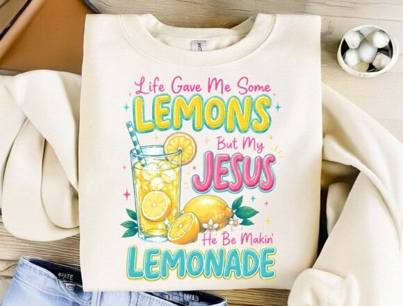Jesus Makin Lemonade PNG: Faith-Forward Design for Summer