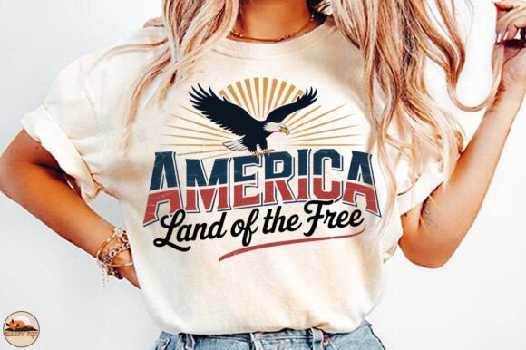 Land of the Free: USA Flag Trendy Shirt Design for Creators