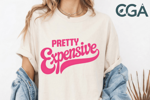 Pretty Expensive Pink Retro PNG: Bold Design for Modern Creators