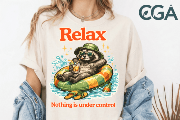 Relax Nothing Under Control Raccoon Png: The Perfect Design for Chaotic Vibes