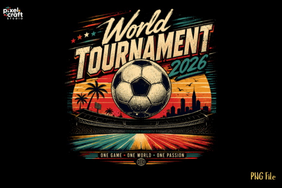 World Tournament 2026 Soccer PNG: A Retro-Modern Design Asset